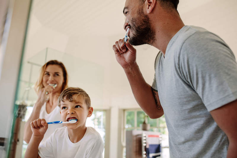 happy, healthy family