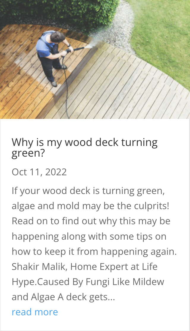 Why is my wood deck turning green? TMR